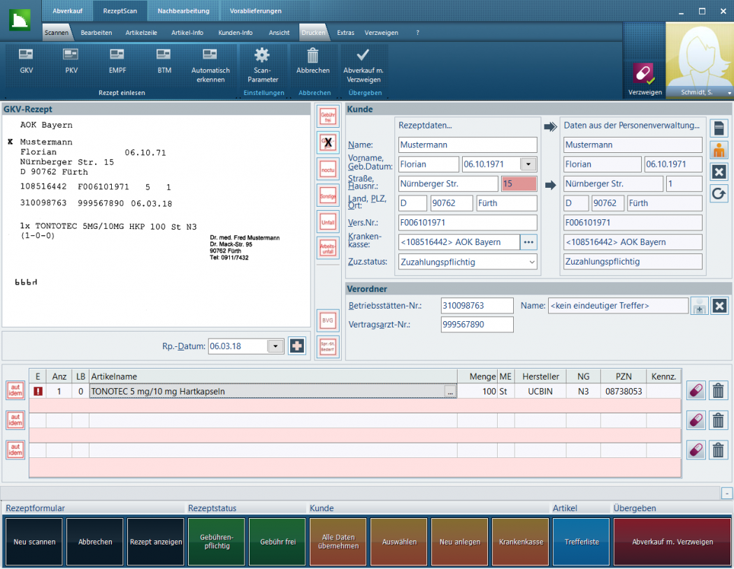 Rezepte einlesen mit dem WINAPO® RezeptScan – WIKI LAUER-FISCHER GmbH